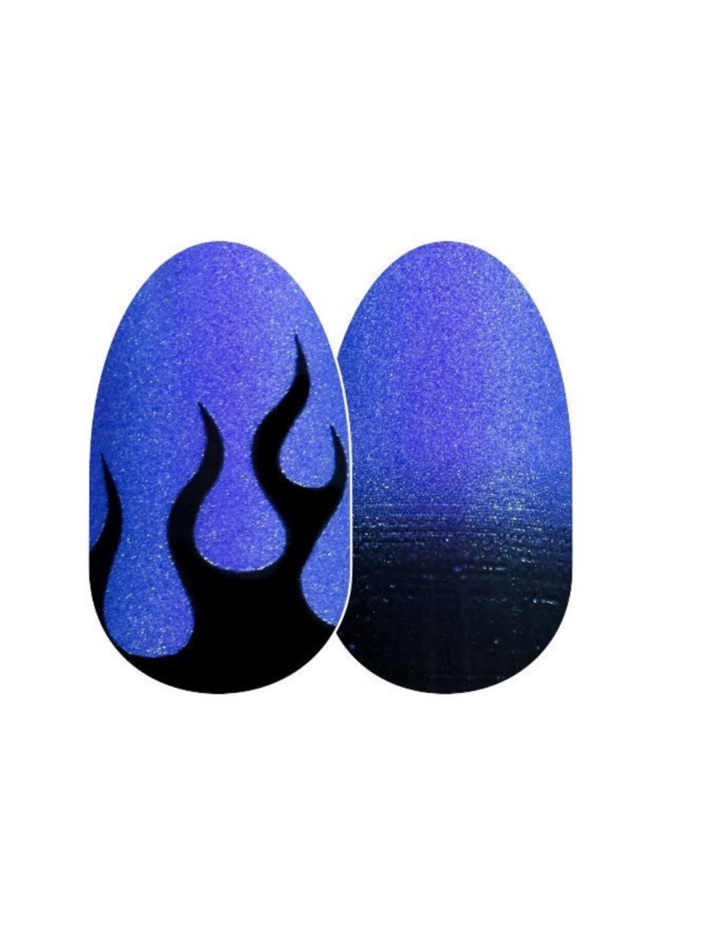 *Exclusive* Color Street: Hall of Flame | Blue Black Fire Shimmer Party Goth - Picture 15 of 15